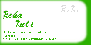 reka kuli business card